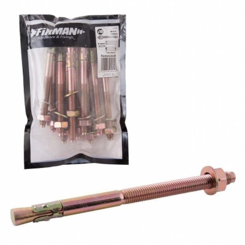 Fixman Masonry Anchor Through Bolt Fixing M10 120mm 891712 Sealants
