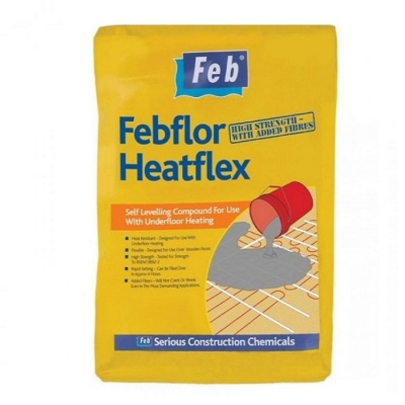 Feb Febflor Heatflex Self Levelling Underfloor Heating Compound FBFLORHEAT Sealants and Tools