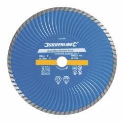 Silverline Turbo Wave Diamond Stone Cutting Grinder Blade Disc 9 inch 633588