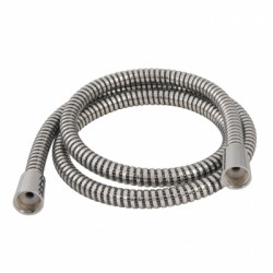 Plumbob Shower Head Hose Corrugated Silver and Black 418144