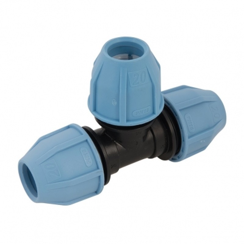 Plumbob MDPE Pipe T Coupler 20mm Fitting 357671 Sealants and Tools Direct