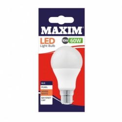 Maxim LED Bayonet Low Energy Light Bulb 10w = 60w GLS Warm White 