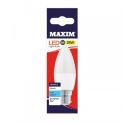 Maxim LED Bayonet Low Energy Candle Light Bulb 3w = 25w Day Light