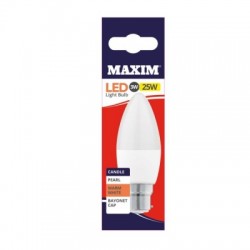 Maxim LED Bayonet Low Energy Candle Light Bulb 3w = 25w Warm White