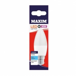 Maxim LED Bayonet Low Energy Candle Light Bulb 6w = 40w Day Light 