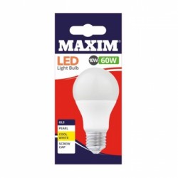 Maxim LED Screw Low Energy Light Bulb 10w = 60w Pearl Cool White 