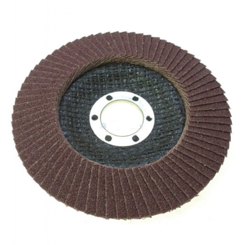 Silverline Flap Sanding Grinding Disc 115mm 80 Grit Aluminium Oxide