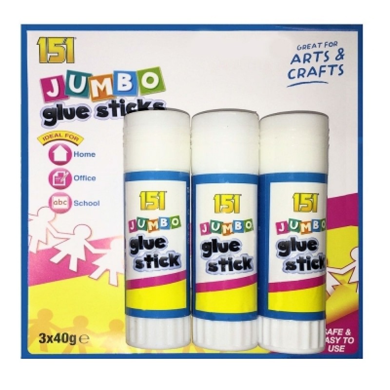151 Jumbo Arts & Crafts Glue Sticks 3pk 1511034 Sealants and Tools Direct