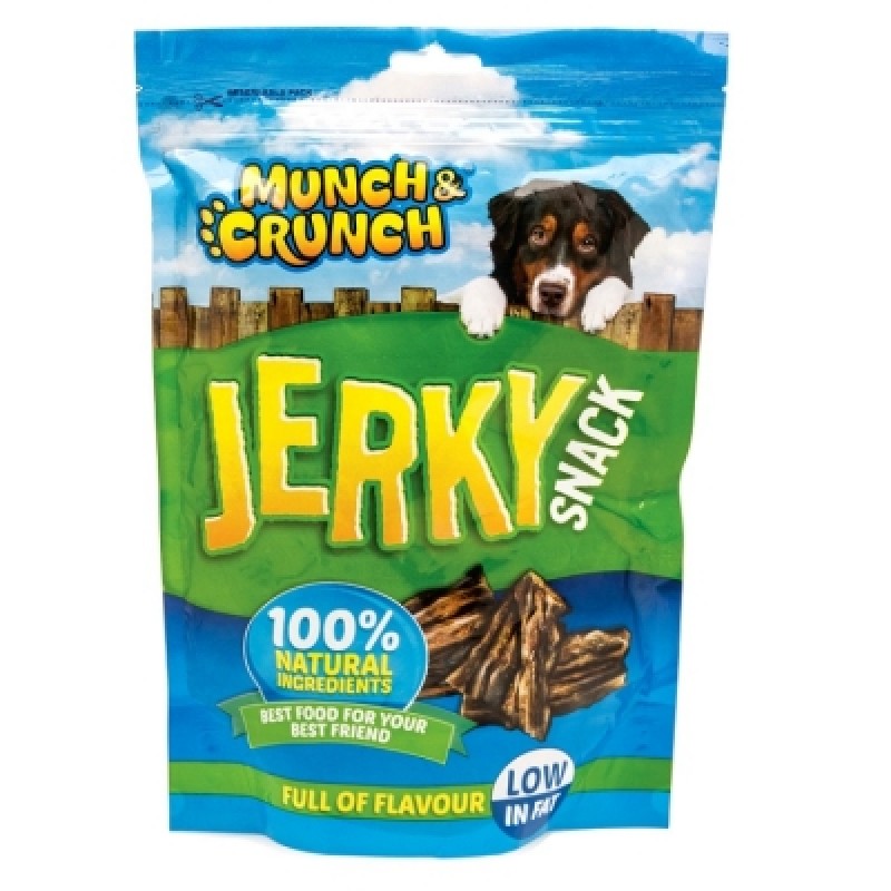 Munch Crunch Dog Jerky Pet Snacks 100g Low Fat Treat MC0002A Sealants
