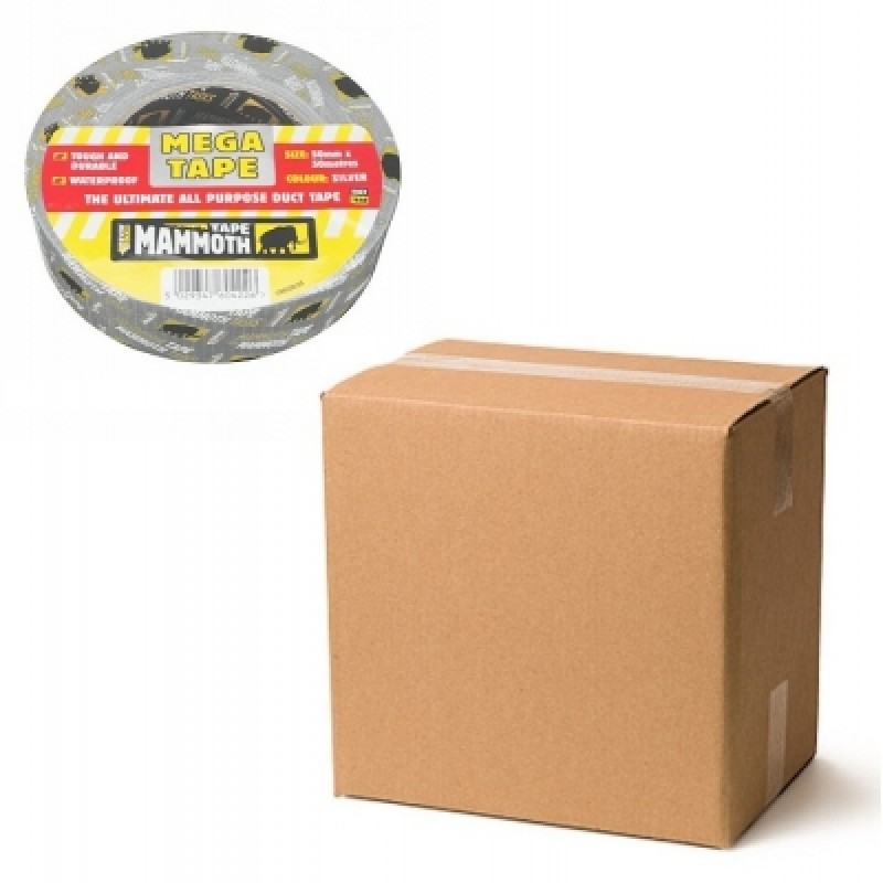 Everbuild Mammoth Mega Waterproof Duct Tape 50mm Silver Box of 24