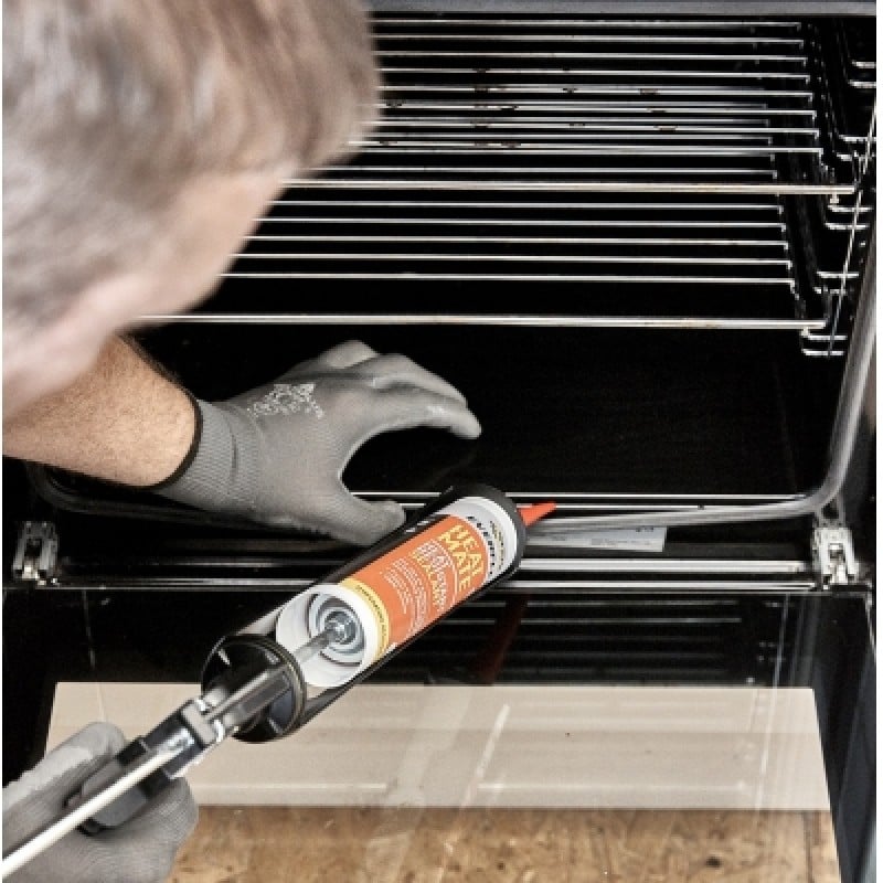 Everbuild Heat Mate Heat Resistant Silicone Sealant Black Red Box 12