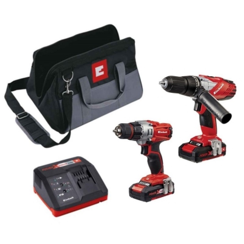 Einhell Cordless Combi Hammer Drill & Driver Twin Pack 18V Liion