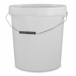 Multi Use White Bucket Mixing Car Washing 20 Litre 25 Litre to Brim inc Lid