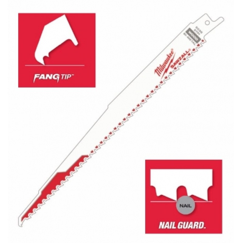 Milwaukee Sawzall Wood Nail 230mm Demolition Reciprocating Recip Saw