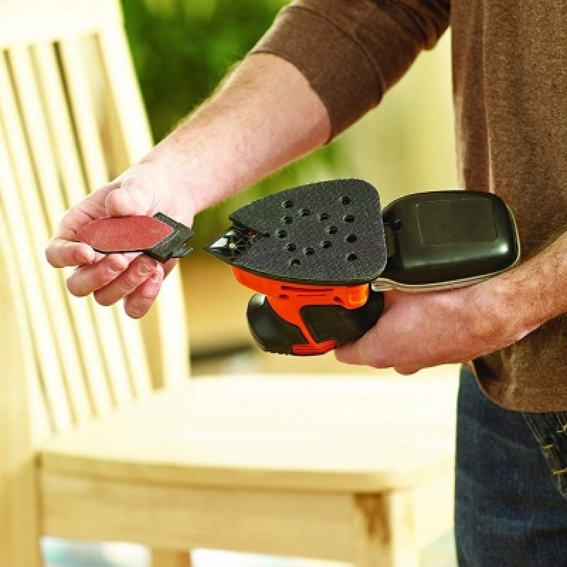 Ponceuse Mouse Black & Decker KA2500K 120W - Compacte, Maniable, Avec Collecteur De Poussière