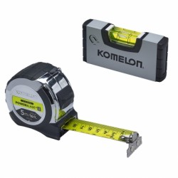 Komelon PowerBlade 5m Tape Measure and Mini Level MPT57EML
