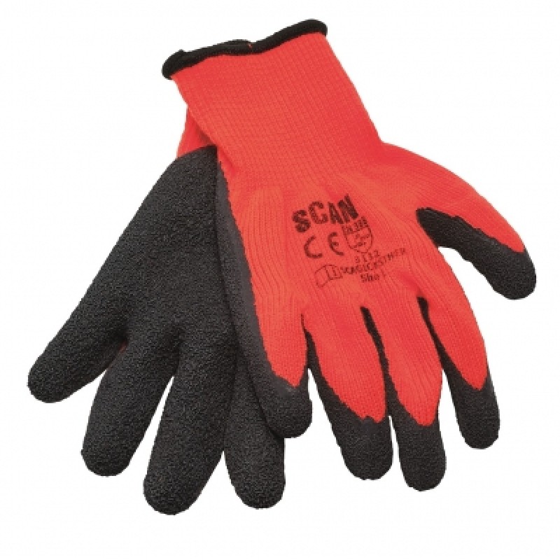 Scan HiVis Latex Thermal Work Gloves 5 Pairs SCAGLOKSTH5 Sealants