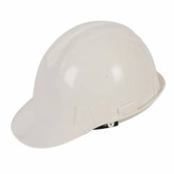 Silverline Safety Hard Hat Helmet Adjustable White 868532