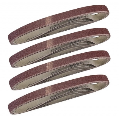 Silverline Sanding Belts 13mm x 457mm Mixed Grit Belt 5pk 910232