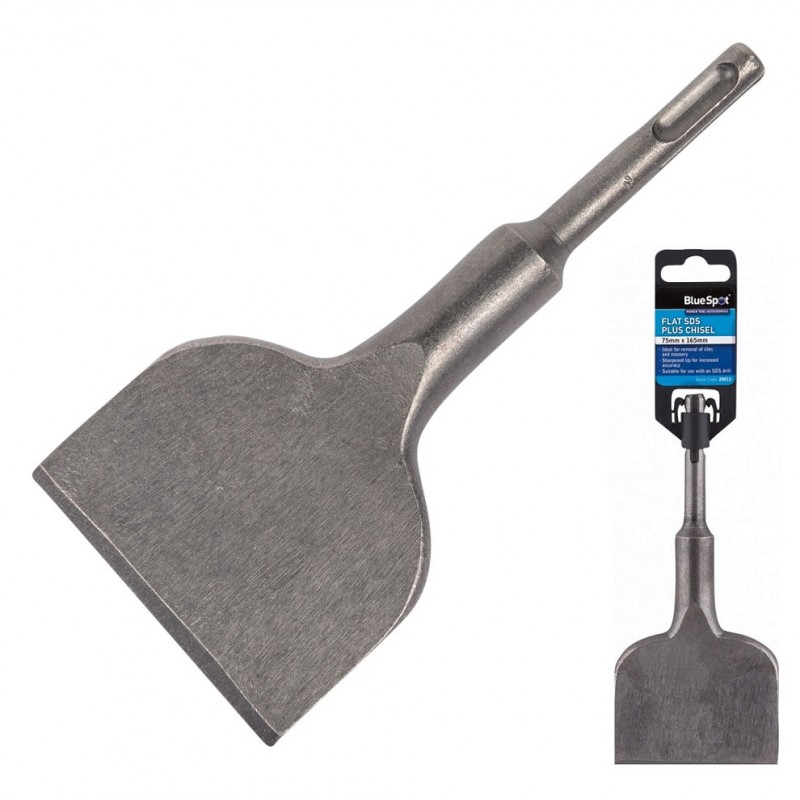 Blue Spot SDS Plus Flat 75mm Wide Breaker Chisel Bit 20013 Sealants and Tools Direct