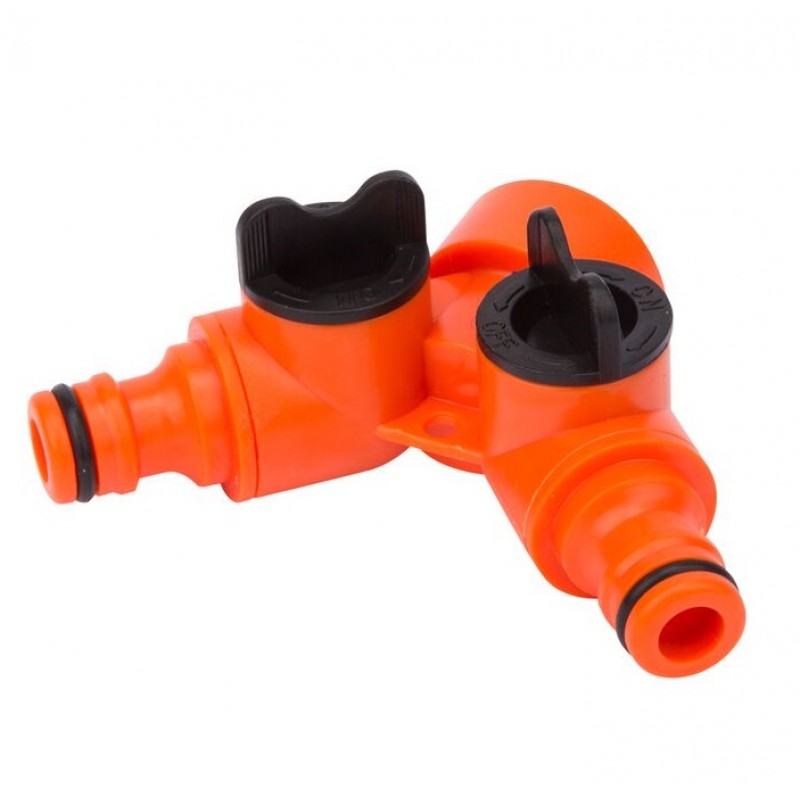 Blue Spot 2 Way Garden Hose Pipe Valved Tap Connector 56058 Sealants and Tools Direct