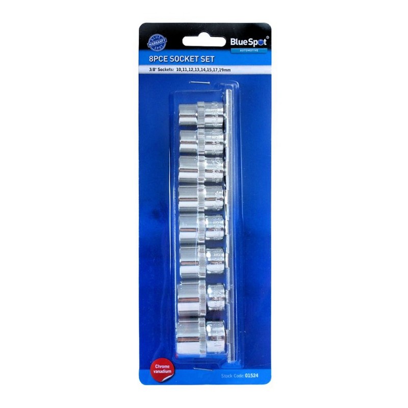 Blue Spot Tools 3/8" Deep Metric Socket Set on Rail 01542 3/8 Inch