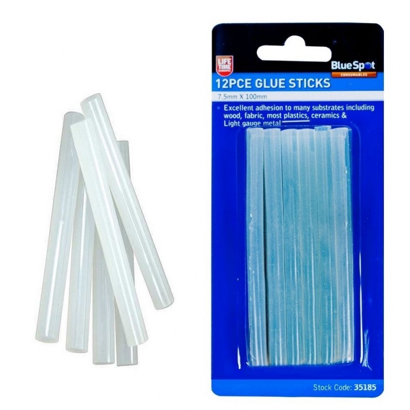 Blue Spot Glue Gun Sticks Hot Melt 7.5mm 12 Pack 35185 Sealants and