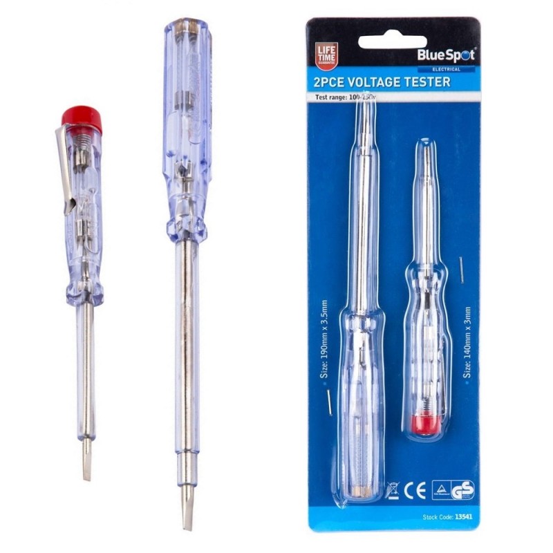 Blue Spot Mains Tester Electrical Screwdriver Twin Pack 13541