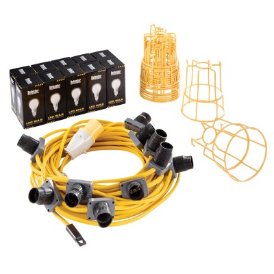 Defender LED Festoon 110V Electric String Site Light 22m E89811 