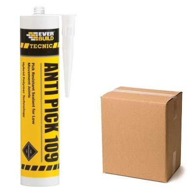 Everbuild Tecnic Anti Pick 109 Sealant 300ml Box of 25 Grey Soft Linen White