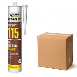Everbuild 115 GP Brown Oil Based Traditional Building Mastic Box of 12