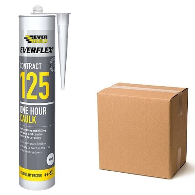 Everbuild 125 One Hour Decorators Caulk 300ml Box White Brown Magnolia Box of 12