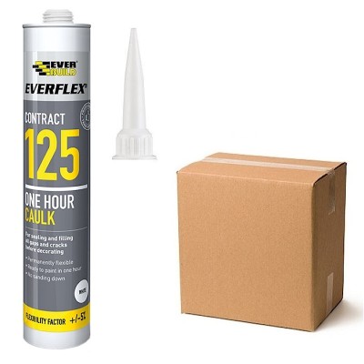 Everbuild 125 380ml Decorators Caulk Large C4 125C4 White Box of 12