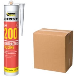 Everbuild 200 Everflex Contractors LMA Acetoxy Silicone Sealant Box of 25 Everbuild 200 Everflex Contractors LMA Acetoxy Silicone Sealant Box of 25
