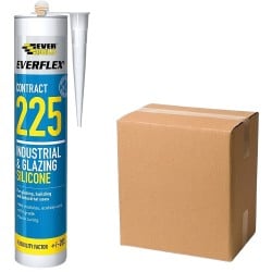 Everbuild 225 Everflex Industrial and Glazing Silicone Box of 25