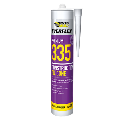 Everbuild 335 Everflex Construction LM Silicone Sealant 7 Colours