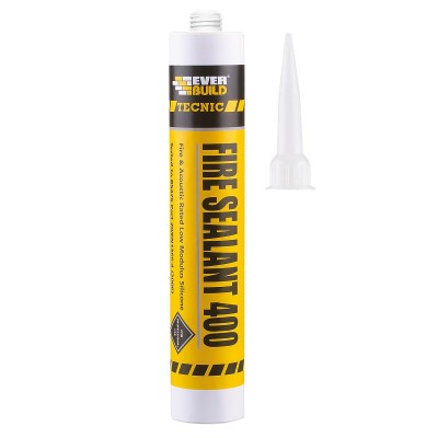 Everbuild Tecnic Fire Sealant 400 Silicone Fireseal White Black Grey