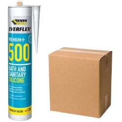 Everbuild 500 Everflex Coloured Bath Kitchen Silicone Sealant Box of 12 Everbuild 500 Everflex Coloured Bath Kitchen Silicone Sealant Box of 12