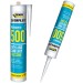 Everbuild 500 Everflex Silicone sealant Ivory Clear White Box of 25