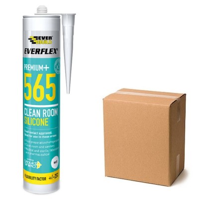 Everbuild 565 Everflex Clean Room Silicone Sealant Food Safe Box of 12