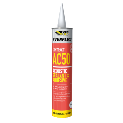 Everbuild Everflex AC50 Acoustic Sealant Adhesive White 900ml 489512 AC50900