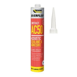 Everbuild Everflex Contract AC50 Acoustic Sealant Adhesive White C4 380ml AC50C4