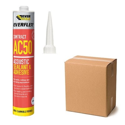 Everbuild Everflex AC50 Acoustic Sealant Adhesive C4 380ml 489513 Box of 12
