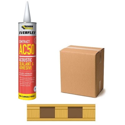 Everbuild AC50 Acoustic Sealant Adhesive White 900ml - 16 Box Pallet Deal