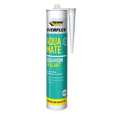 Everbuild Aqua Mate Aquaria Aquarium Silicone Sealant Clear AQUATR