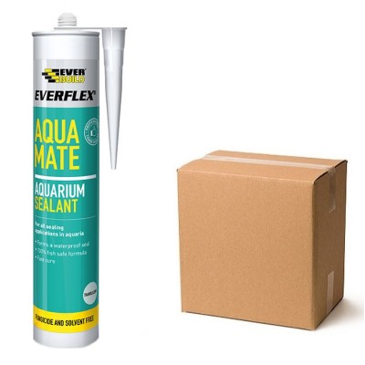 Everbuild Aqua Mate Aquarium Clear Silicone Sealant AQUATR - Box of 12