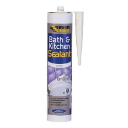 Everbuild Bath and Kitchen Acrylic Bathroom Sealant Low Odour White