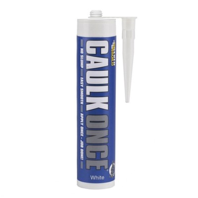 Everbuild Caulk Once Premium Decorators Caulk White 295ml 489514 CLKONCEWE3