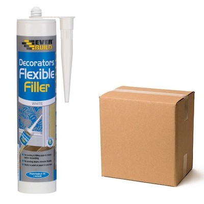Everbuild Flexible White Decorators Filler C3 FLEX Box of 12