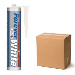 Everbuild Forever White Clear Ivory Grey Bathroom Silicone Sealant Box of 12